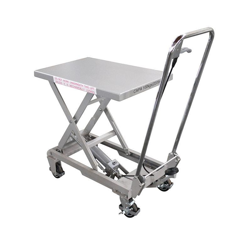 BSA10 Aluminum lift table,manual scissor stainless lift table