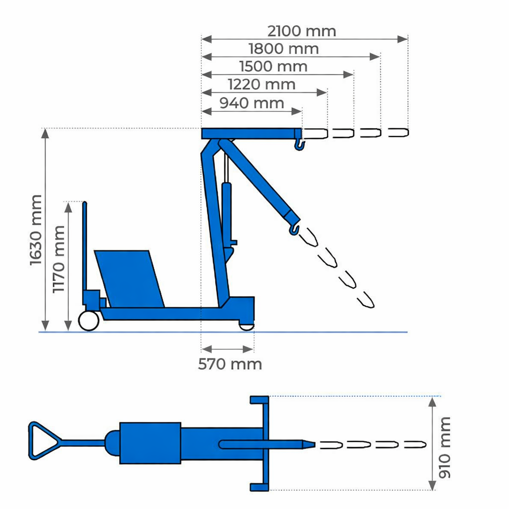 Counter-Balanced Floor Crane