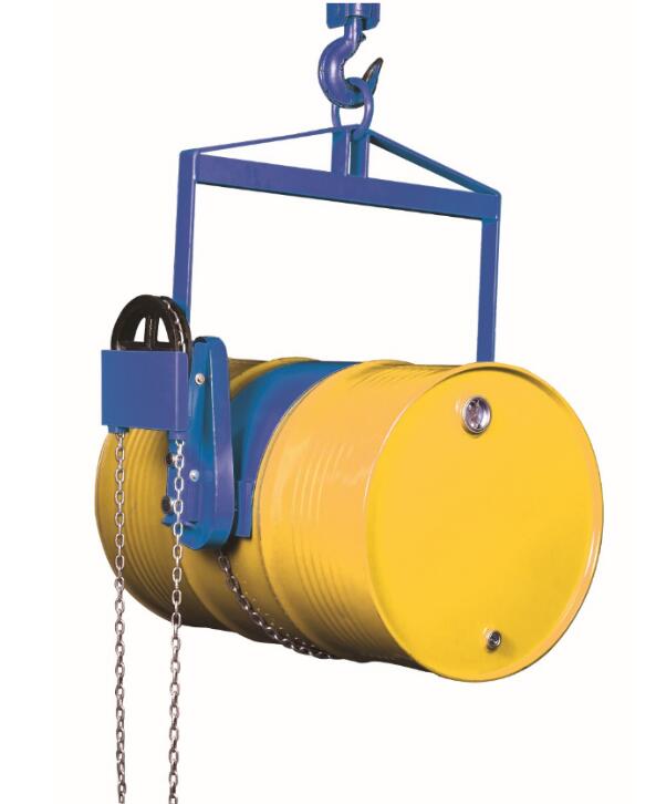 Vertical drum lifter, drum lifting dispenser
