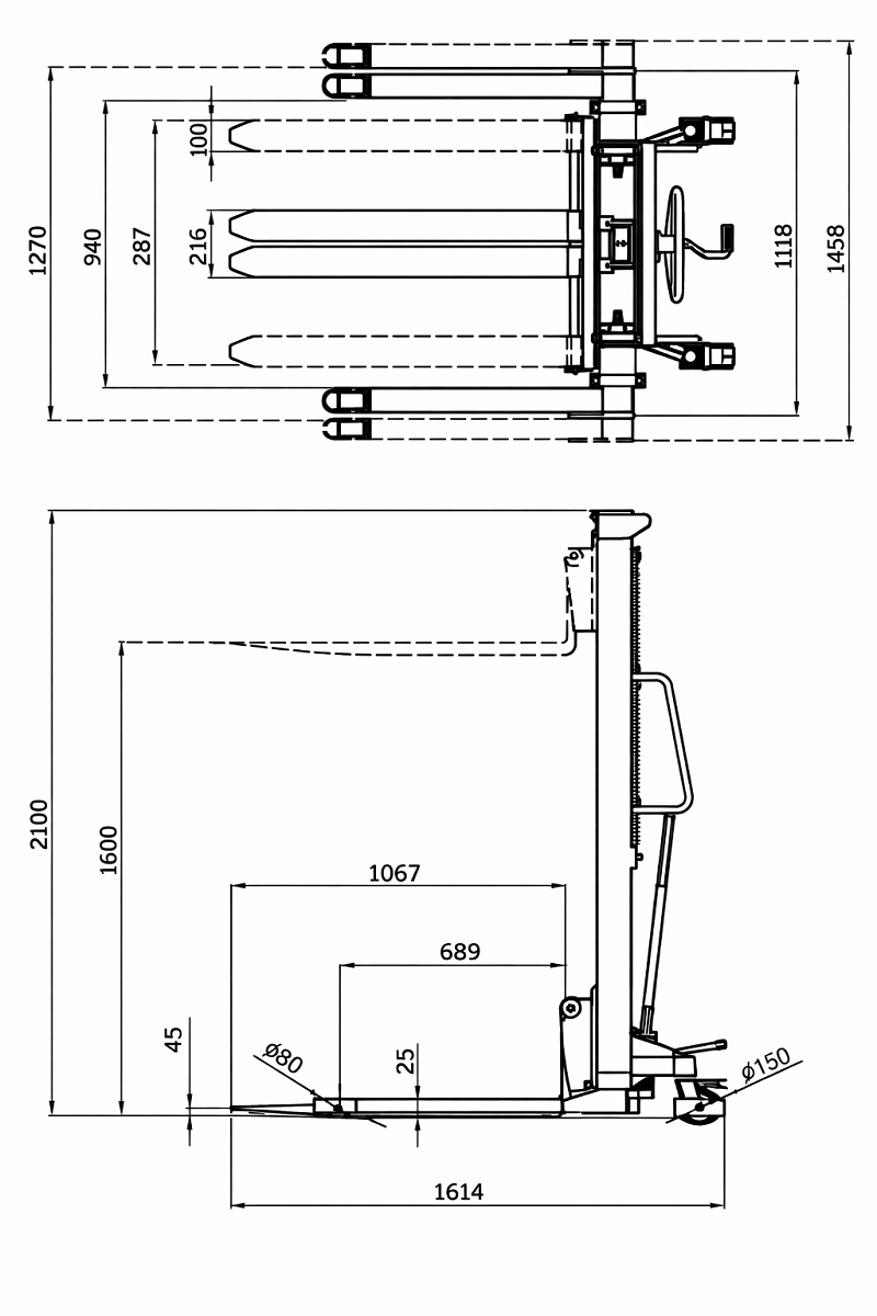 Pump-Up Manual Straddle Truck Details