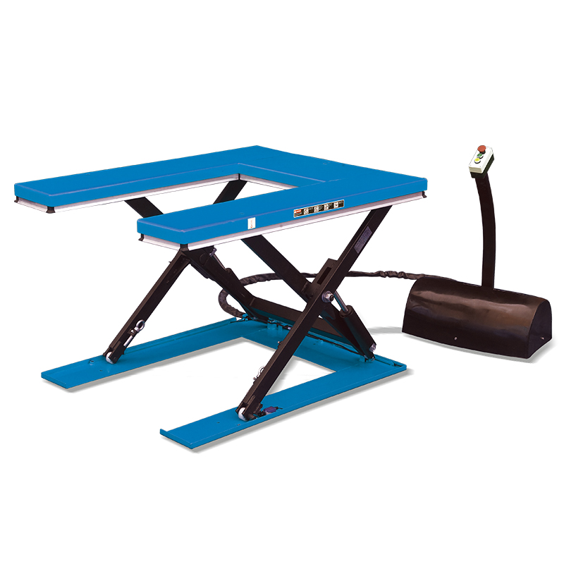 HU1000 “U”shape low profile stationary lift table, electric scissor lift  table, material handling& lifting equipment