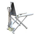 HSG540M stainless steel frame high lift scissor pallet truck