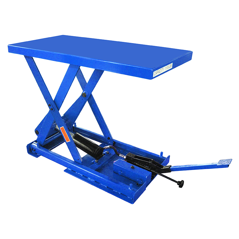 foot pump lift table, stationary foot pump scissor lift table