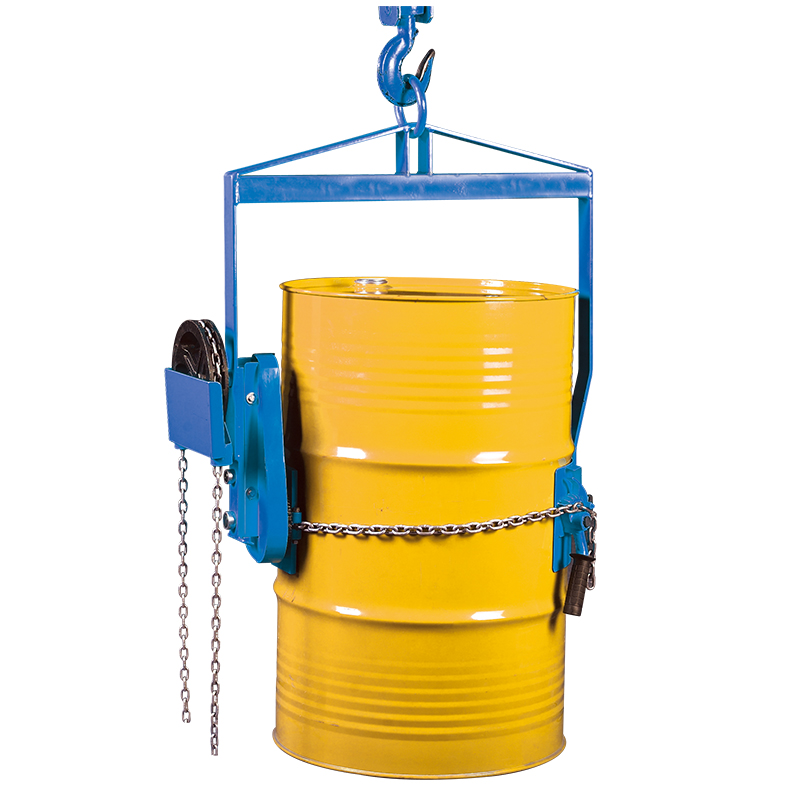 Vertical drum lifter, drum lifting dispenser