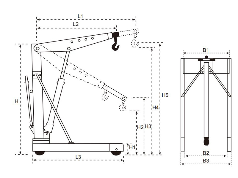 crane lifting plan under 2000 lbs